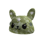 Green Star Camo Bunny Beanie