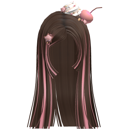 Cherry Cream Long Straight Hime Cut (Cherry Pink) Roblox item