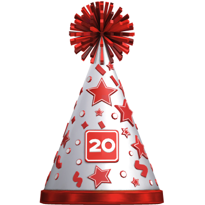 Red Classic Vicennial Party Hat Recolor (Addon)