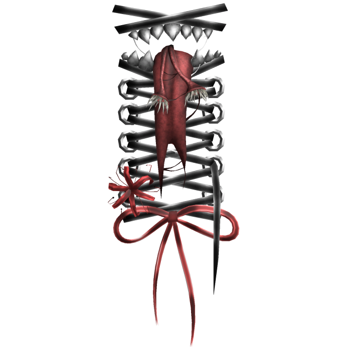 Black Red Creepycore Face Monster Stitches
