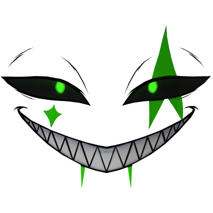 Jester Devil Smiling Face Green Roblox item