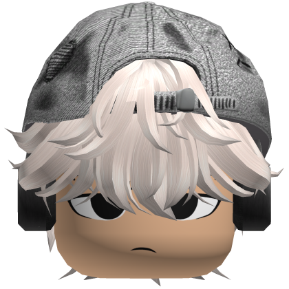 💯Blonde Messy Anime Boy Emo Hair/Y2K Hat V8 Roblox item