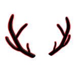 Red Cartoony Antlers