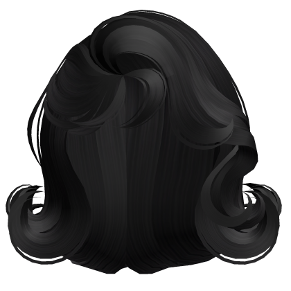 bouncy blowout bob hairstyle in black Roblox item
