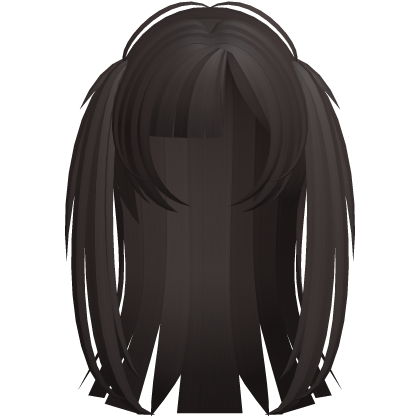 emo vkei moe vamp long choppy hair brown Roblox item