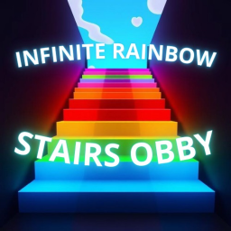 🌈 Infinite Rainbow Stairs Obby (New Update🎉)