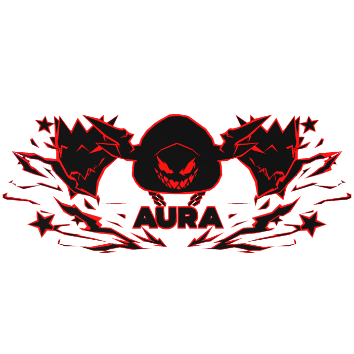 Cartoony Red Hood Aura Dragon Wings Combo