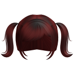 Cute Pigtails with Bangs (Red)