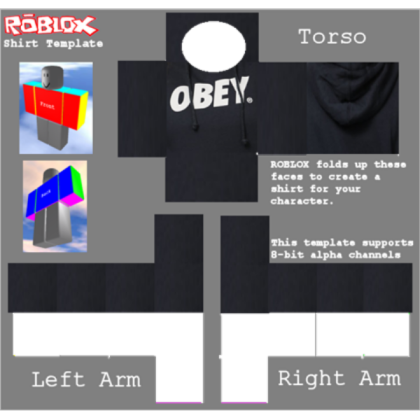 a template to shirt Roblox decal