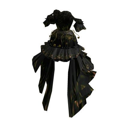 black fairy dress Gothic Ball Gown With Feather Lace the production has a certain time Dark Fairy Dress | Roblox