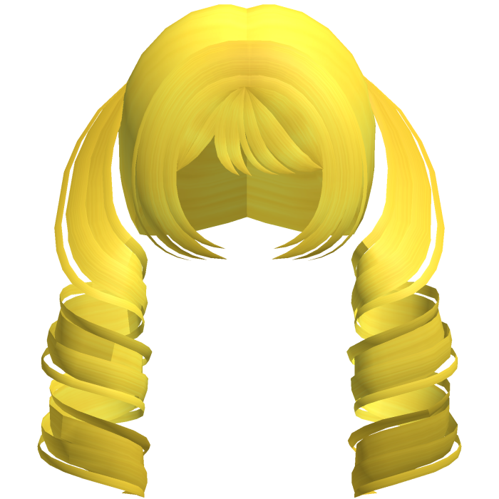 Cute Swirly Long Pigtails (Yellow)