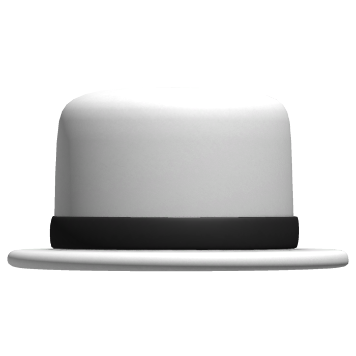 white classic bowler hat