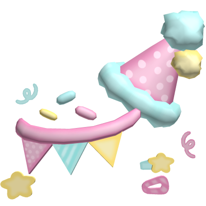 candy harajuku decora pink party confetti hat 🍭🎉