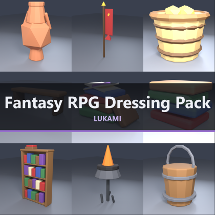 Fantasy RPG Dressing Pack x50 Vase Urn Banner Rug