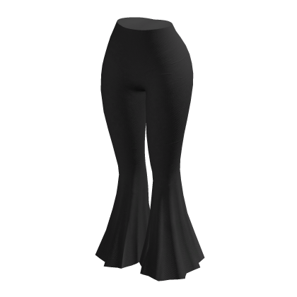 flared / forbidden full black pants