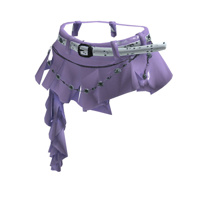 y2k flared lavender glittery latex skirt ☆