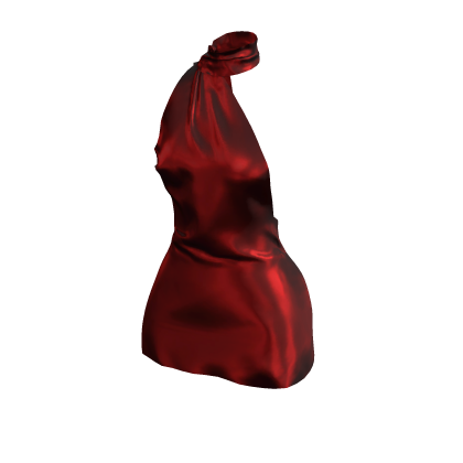 Elegant Red Silk Scarf Dress