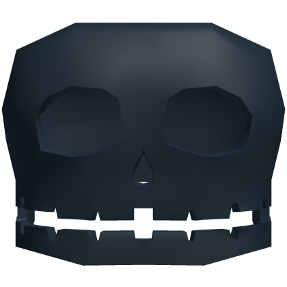 Smooth Plastic Skull Pauldron [Black] [Right]