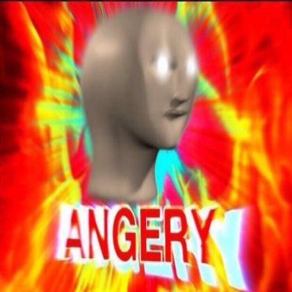Meme Man is "ANGERY" Roblox decal