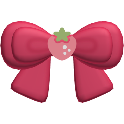 ♡ : strawberry shortcake bow clip Roblox item