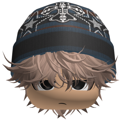 Messy Spikey Hair W/ Skater Beanie Milktea V3
 Roblox item