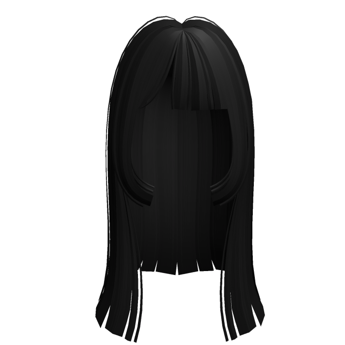 y2k long straight black hair 