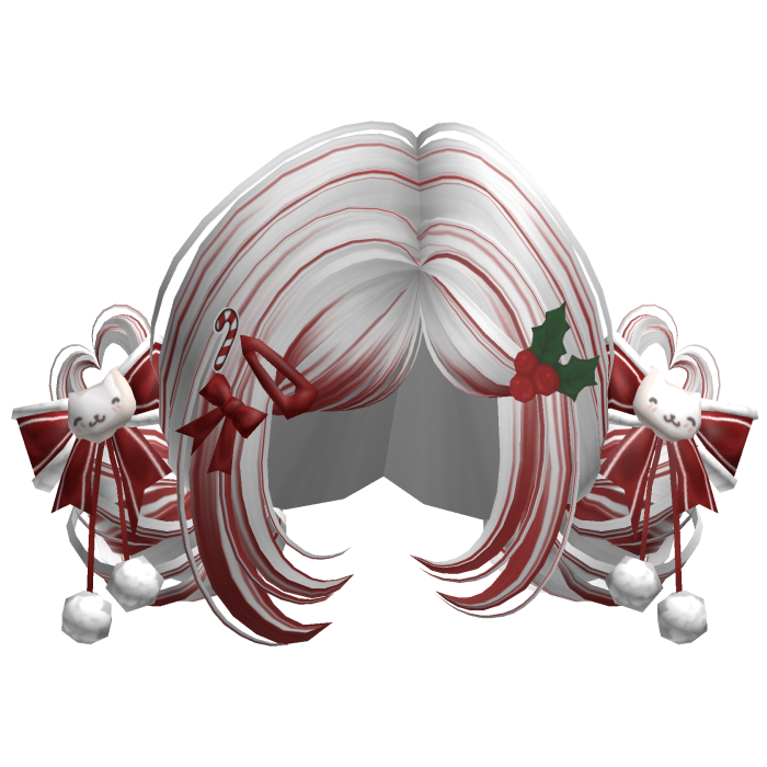 ♡ Christmas Buns w/ Bows (White & Red)