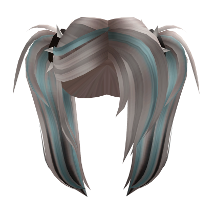 Ash & Cyan Emo Rockstar Pigtails Roblox item