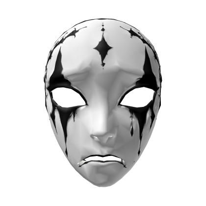 Gothic Sad Jester Mask 🃏🖤