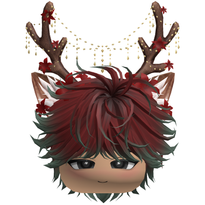 Christmas Messy Hair w/ Antlers