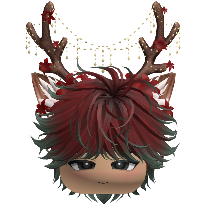 Christmas Messy Hair w/ Antlers