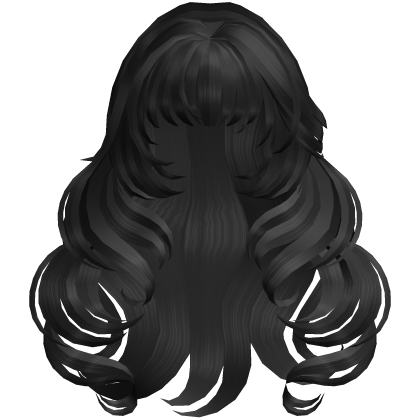 voluminous layered curly hair in black