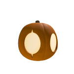 Pumpkin Head with Glowing Eyes 