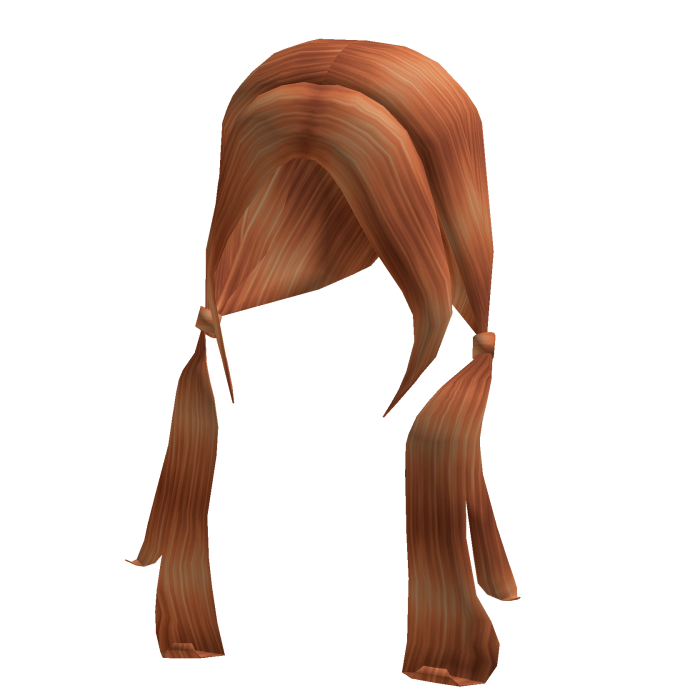 Long Cutesy Low Pigtails Ginger 