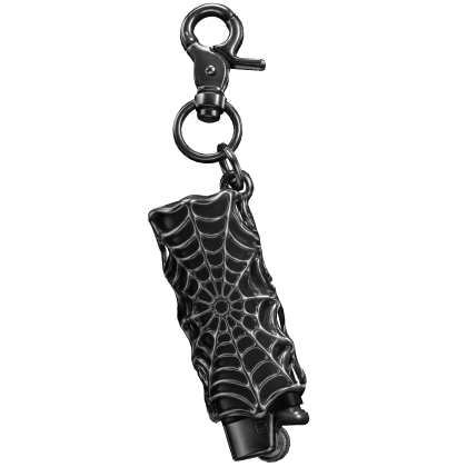 Black Spiderweb Lighter Keychain