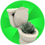 Flush 100 Robux down the Toilet