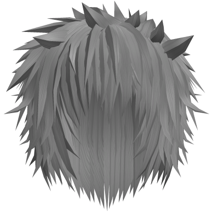 Grey Messy Anime Spiky Emo Hair  Roblox item