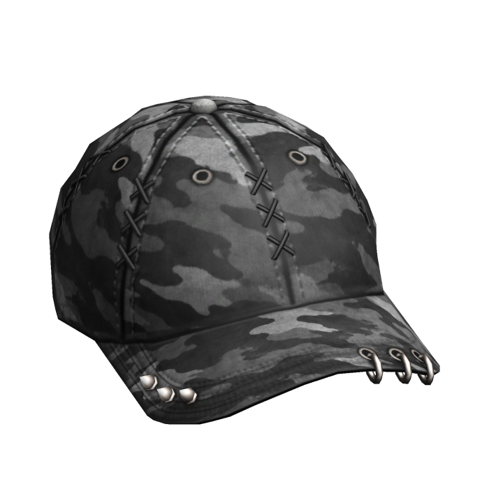 Y2K Punk Grunge Emo Streetwear Black Camo Cap
