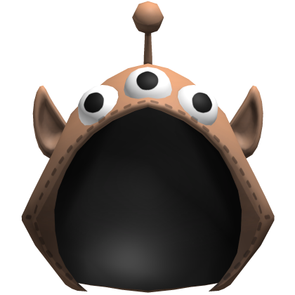 Brown Kawaii Alien Plush Hood Roblox item