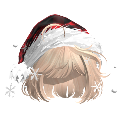 Christmas Cute Hair w/Santa Hat (Blonde)