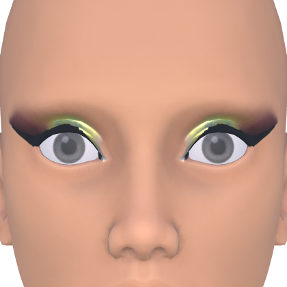 Bold Eyeliner with Yellow Eyeshadow