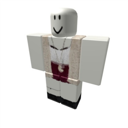 White Crop Top w Maroon Shorts + Cardigan Roblox decal