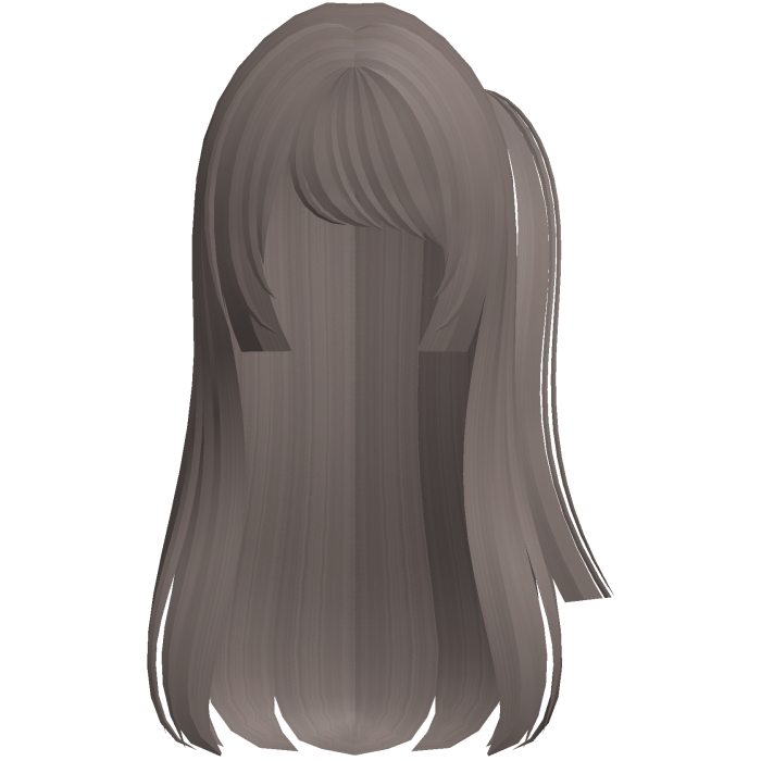 emo moe hime long hair w side pony ash brown