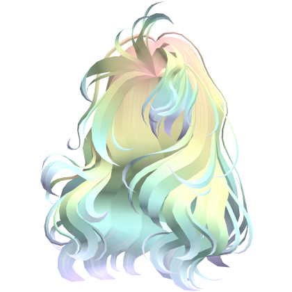 Curly Blowout Pastel Rainbow