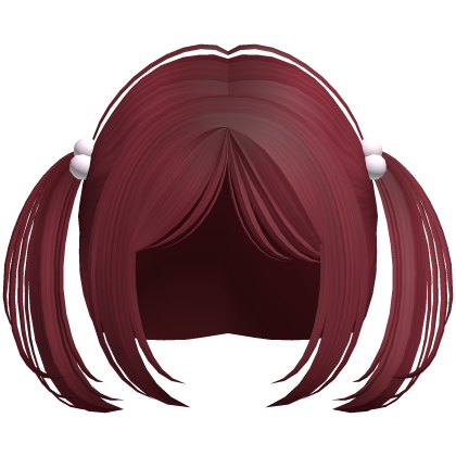 Cute Kawaii Moe Pigtails Hair Red