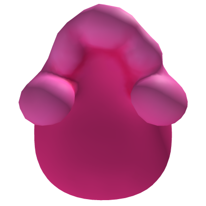 Hot pink stylized big slime blob hair
