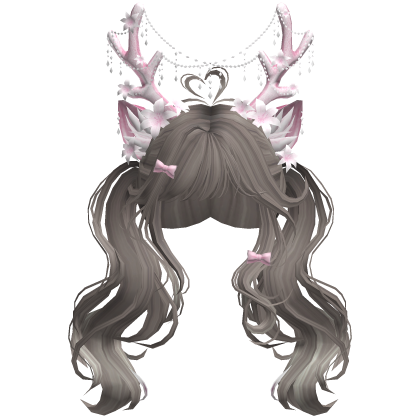 Ethereal Christmas Fairy Fawn Pigtails w/ Antlers