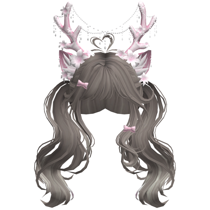 Ethereal Christmas Fairy Fawn Pigtails w/ Antlers