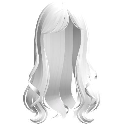 ♡ White Soft Long Layered Hair W Curls Roblox item