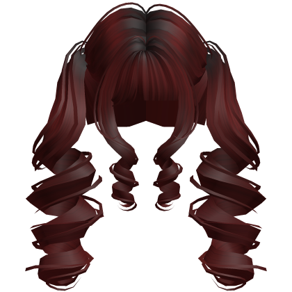 Dark Red Dolly Spiral Twin Tails 🎀 Roblox item